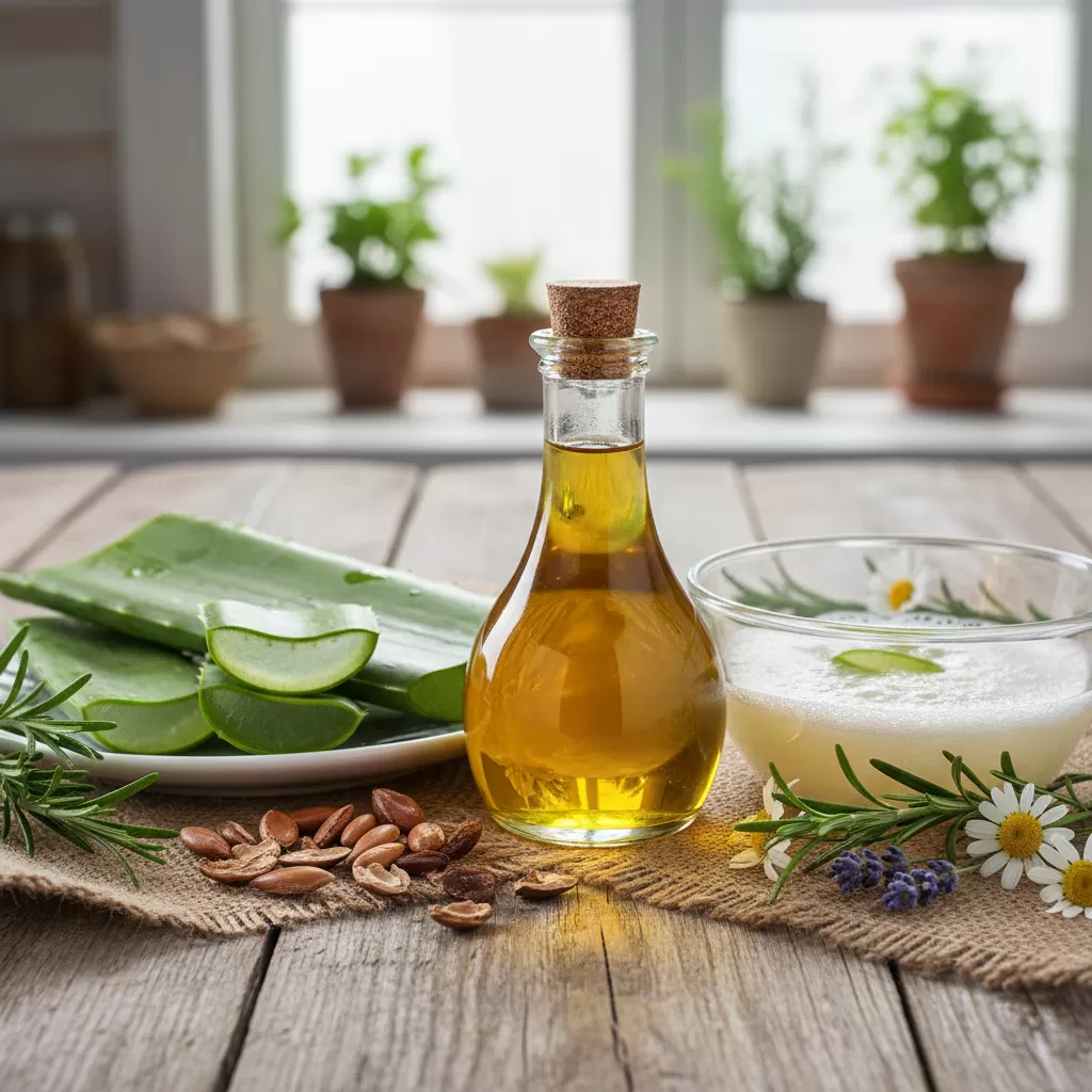 Các thành phần tự nhiên trong dầu gội không sulfate giúp nuôi dưỡng tóc từ sâu bên trong