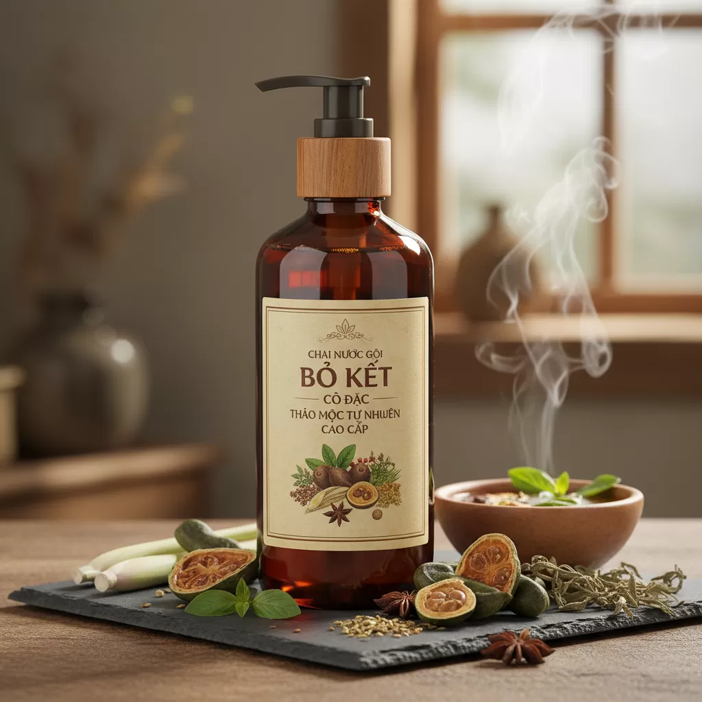 Nước gội bồ kết cô đặc là giải pháp hiện đại giúp tối ưu hóa dưỡng chất cho tóc