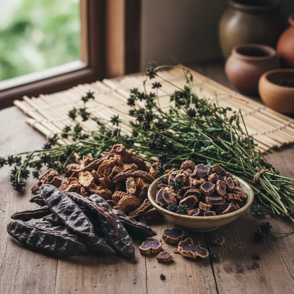 Sự kết hợp giữa cỏ mực và các thảo mộc quý giúp tăng cường hiệu quả dưỡng tóc