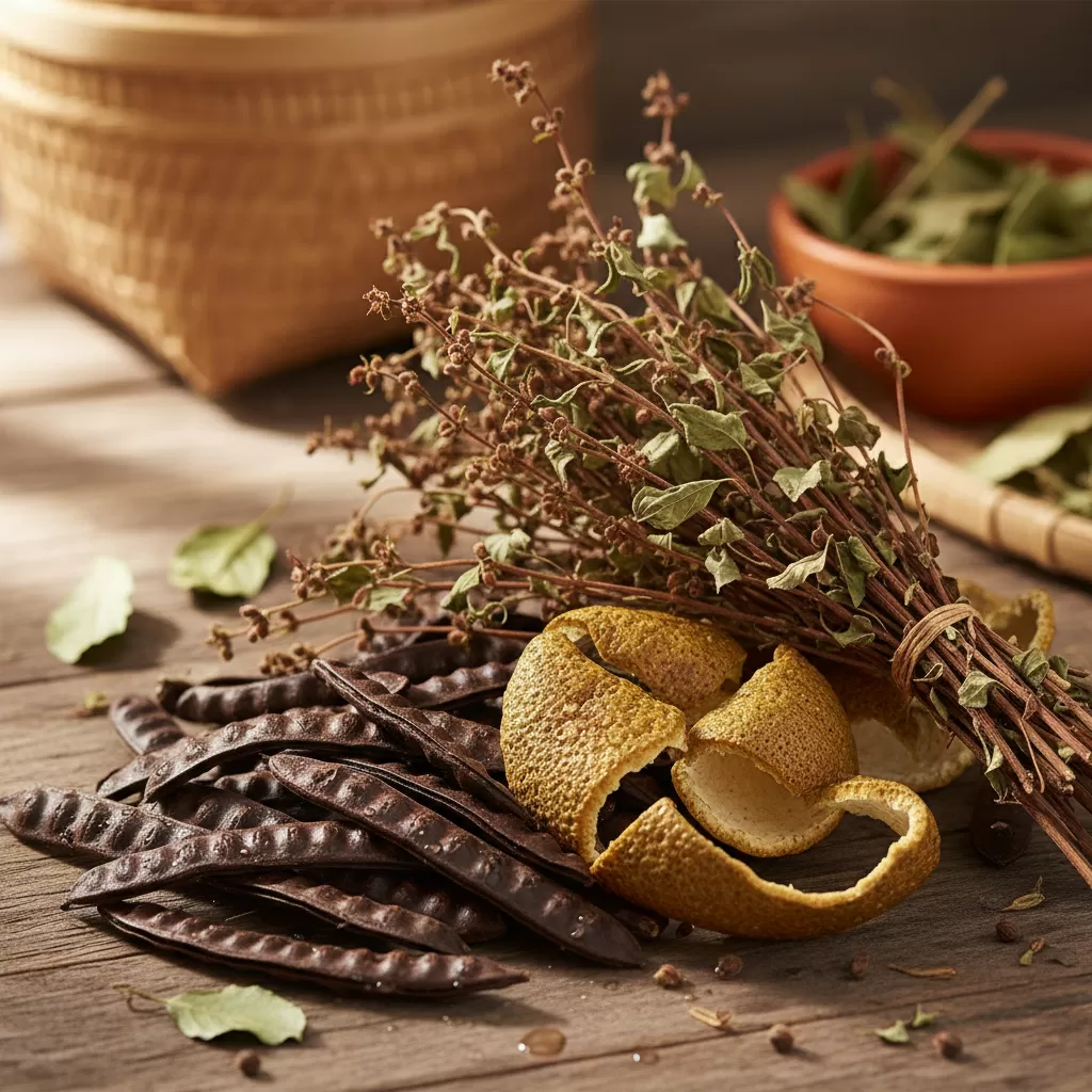 gemini_image_1771844266 Các thành phần thảo dược truyền thống giúp bảo vệ sức khỏe mẹ và bé