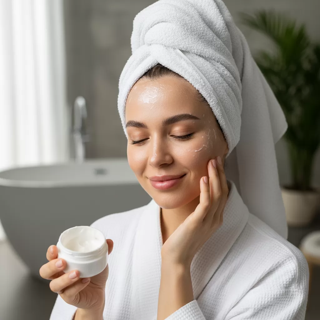 Ủ tóc bằng khăn ấm giúp các dưỡng chất thẩm thấu sâu vào biểu bì