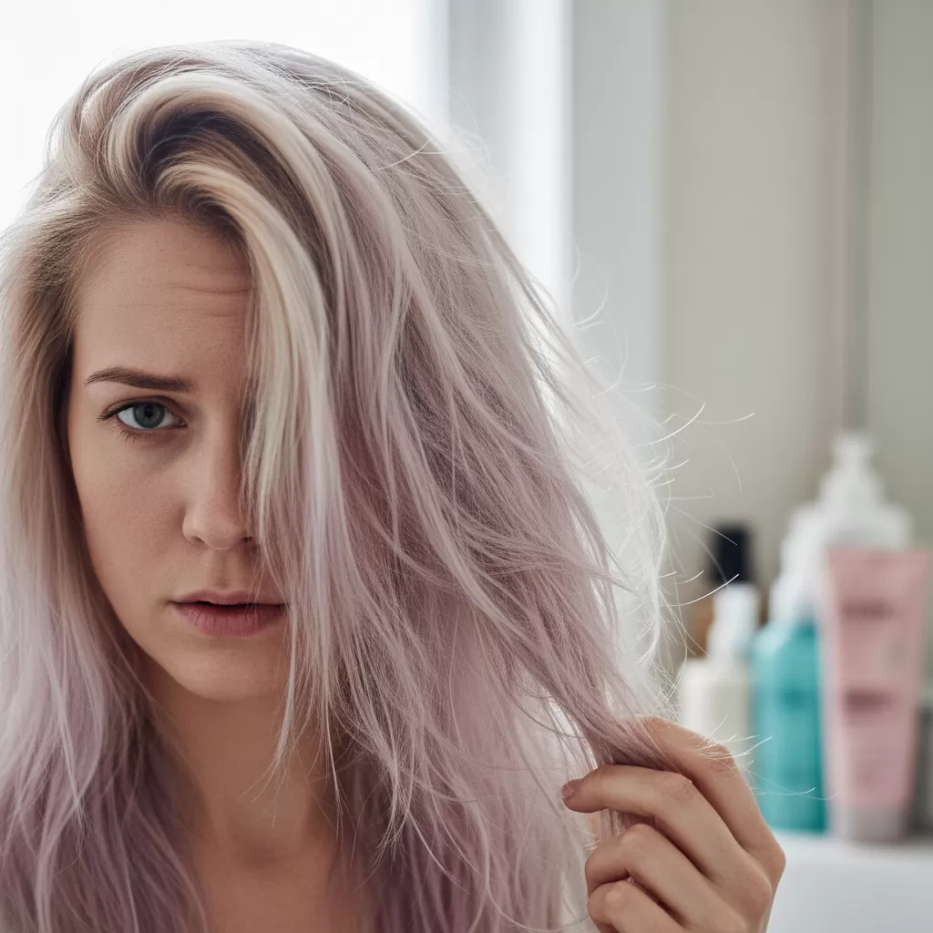 Tình trạng tóc hư tổn sau khi sử dụng hóa chất duỗi nhuộm cần quy trình phục hồi chuyên sâu