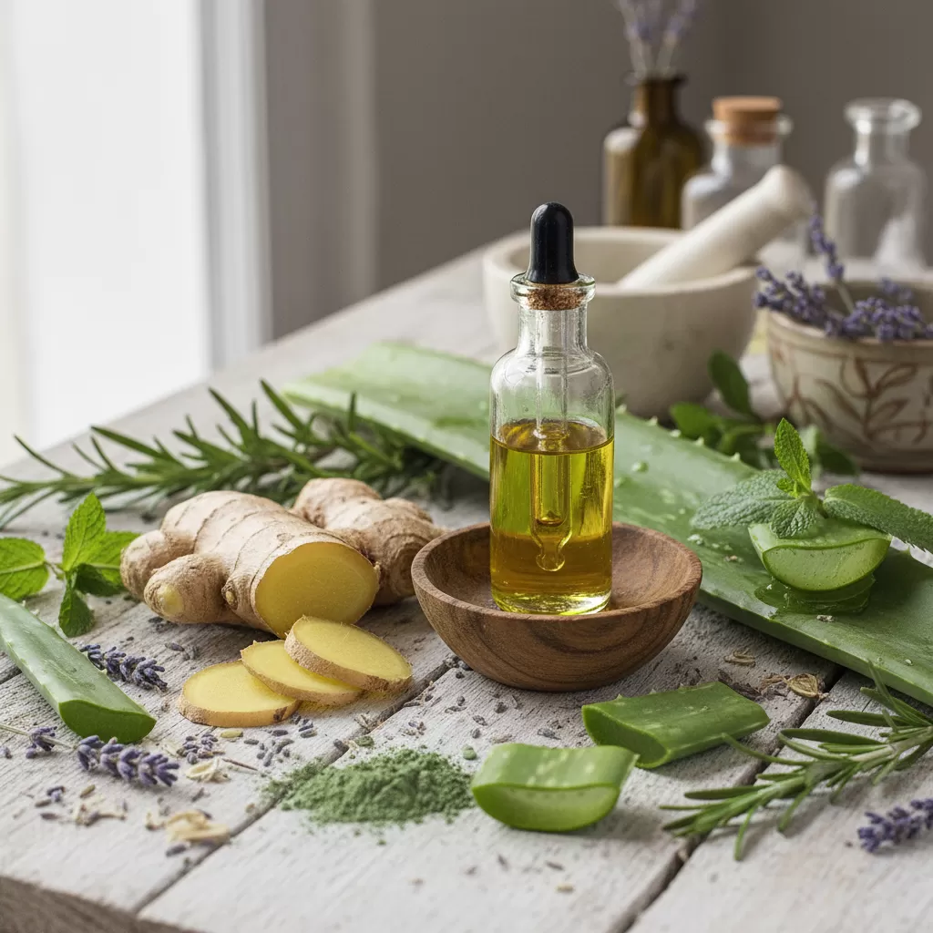 Các thành phần tự nhiên lành tính giúp giảm gàu mà không gây kích ứng da đầu