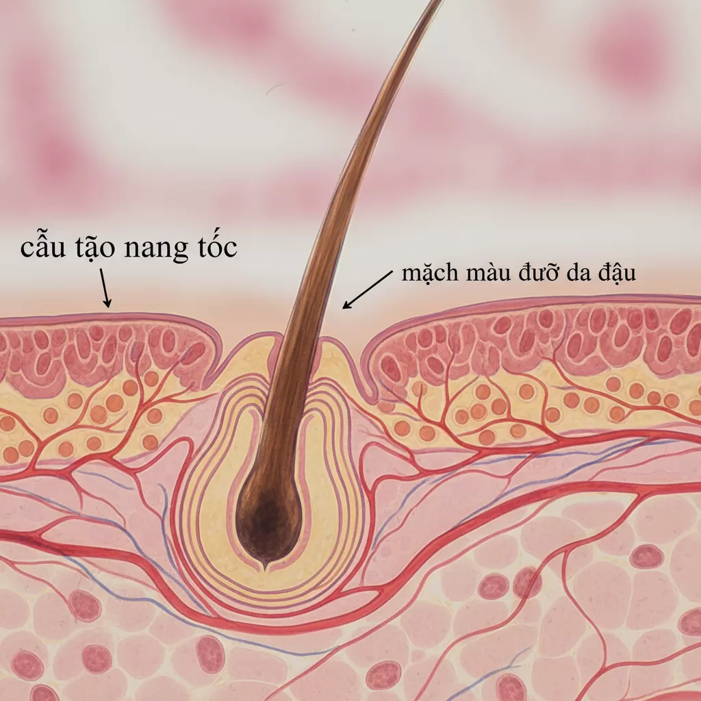 Tuần hoàn máu tốt giúp cung cấp dưỡng chất tối ưu cho nang tóc phát triển