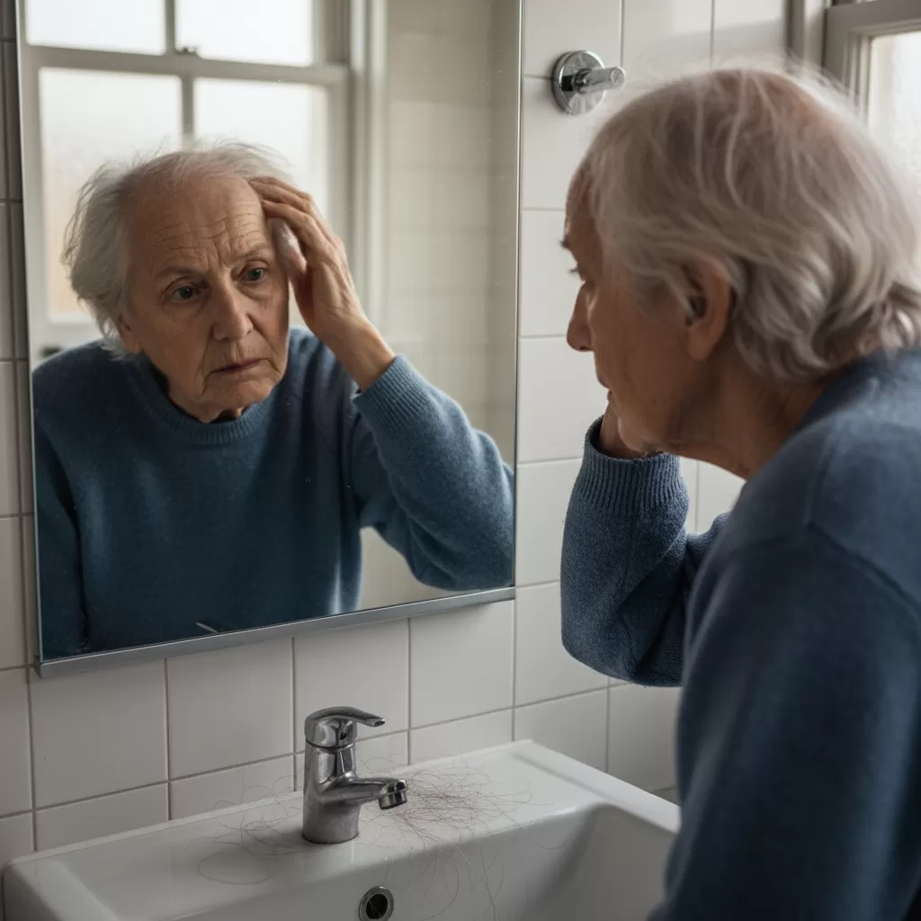 Tình trạng bạc tóc và rụng tóc là nỗi lo phổ biến của người lớn tuổi khi bước vào quá trình lão hóa