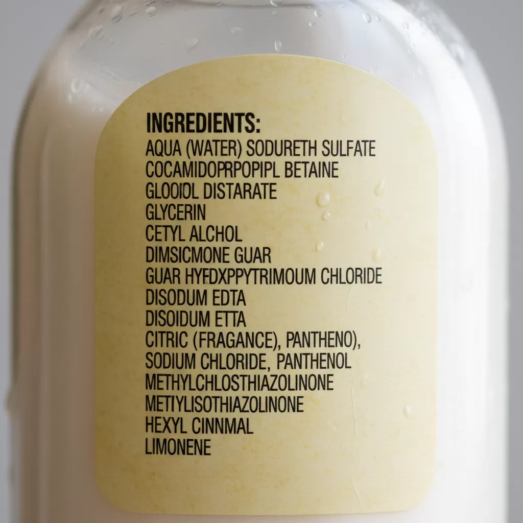 Bảng thành phần trên chai dầu gội thường chứa nhiều thuật ngữ hóa học phức tạp đối với người tiêu dùng