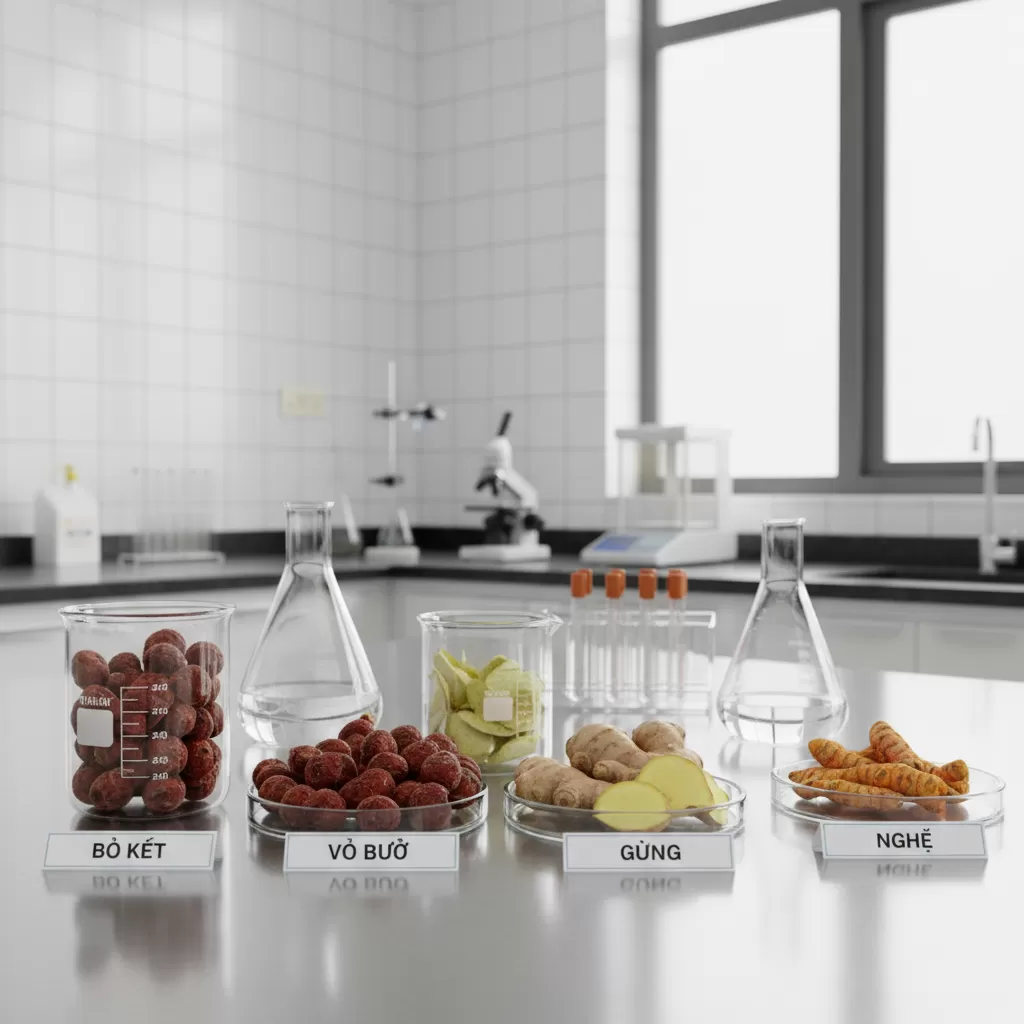 Nguồn nguyên liệu thảo dược được tuyển chọn kỹ lưỡng trước khi đưa vào sản xuất