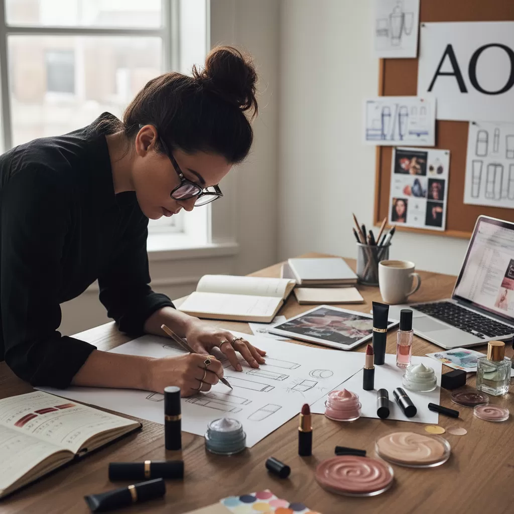 gemini_image_1771856902 Khởi nghiệp ngành mỹ phẩm đòi hỏi sự chuẩn bị kỹ lưỡng để tránh những rủi ro đáng tiếc trong giai đoạn đầu