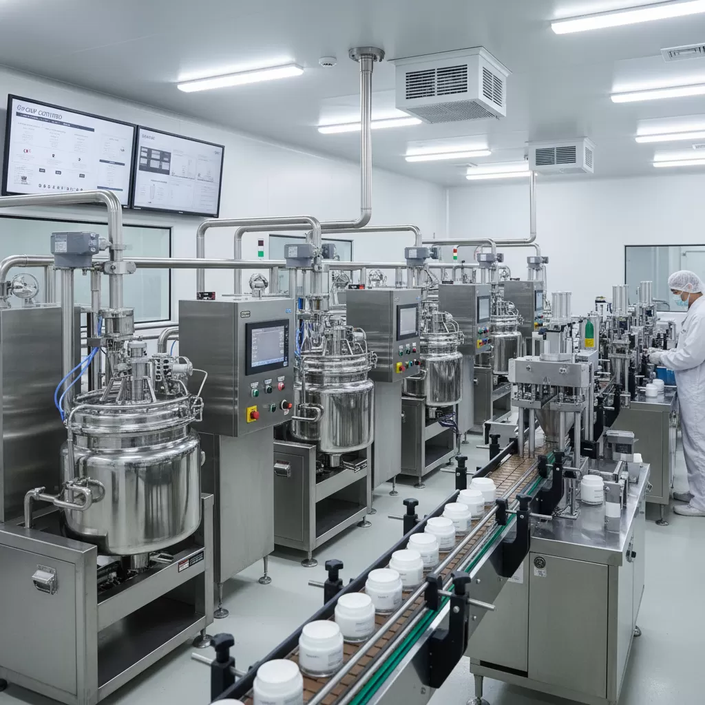 gemini_image_1771857800 Hệ thống nhà máy hiện đại và quy trình kiểm soát nghiêm ngặt đảm bảo chất lượng sản phẩm