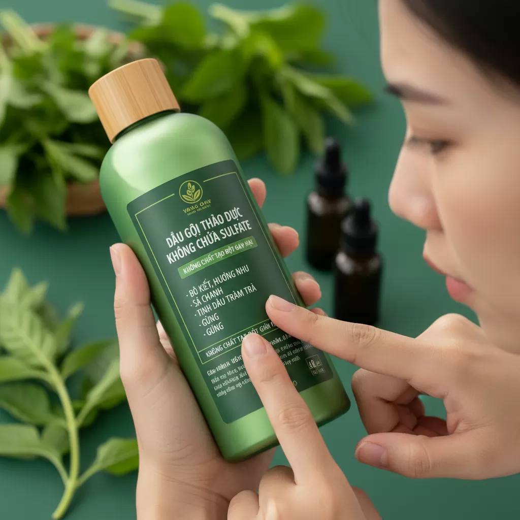 Lựa chọn dầu gội thảo dược không chứa hóa chất độc hại để bảo vệ da đầu nhạy cảm