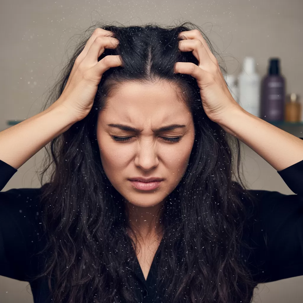 Da đầu nhiều gàu và nhạy cảm gây ra nhiều phiền toái trong sinh hoạt hàng ngày