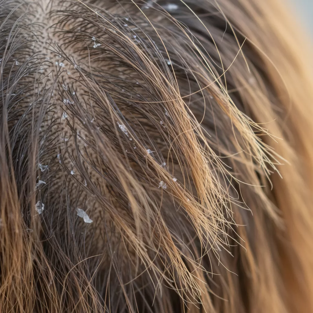 Sự đối lập giữa chân tóc bết dầu và ngọn tóc khô xơ chẻ ngọn