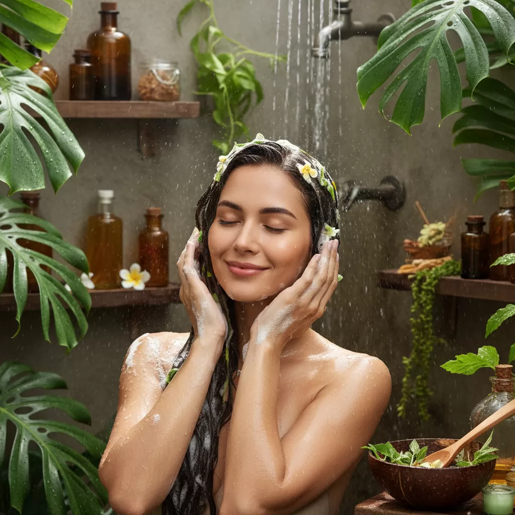 Sử dụng dầu gội thảo dược giúp bảo vệ da đầu khỏi hóa chất độc hại