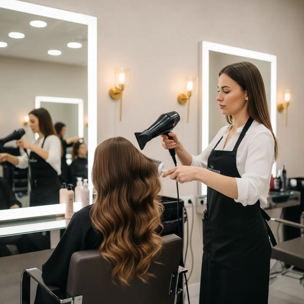 Sấy khô tóc hoàn toàn sau khi gội buổi sáng để bảo vệ tóc khỏi tác hại của môi trường