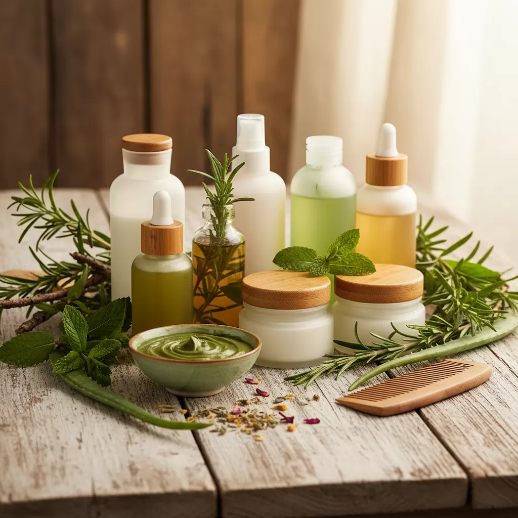 gemini_image_1771867392 Sản phẩm chăm sóc tóc thảo dược Mộc Nhu mang lại vẻ đẹp tự nhiên và thuần khiết