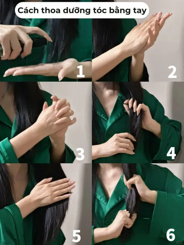 Sử dụng dầu hạt nho như một loại serum dưỡng tóc hàng ngày