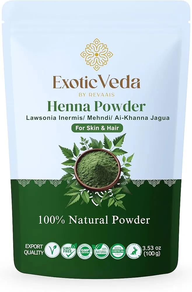 Lá móng Henna là giải pháp nhuộm tóc thảo dược truyền thống đang được ưa chuộng trong việc phủ bạc
