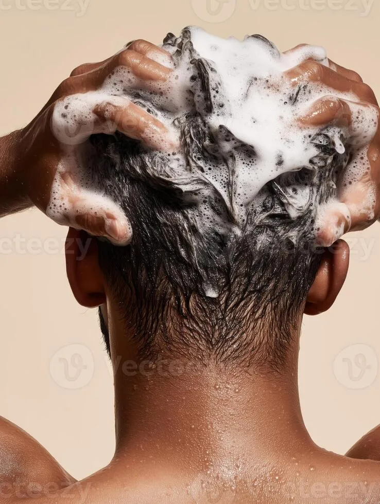 a-close-up-of-a-man-washing-his-hair-with-thick-foamy-shampoo-viewed-from-the-back-his-muscular-hands-are-massaging-the-scalp-photo-1 Massage đúng cách giúp đánh tan lớp sáp tích tụ và kích thích tuần hoàn máu da đầu