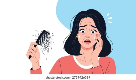 concerned-woman-holding-hairbrush-fallen-260nw-2759426319 Rụng tóc lan tỏa là dấu hiệu điển hình của việc thiếu hụt Vitamin D