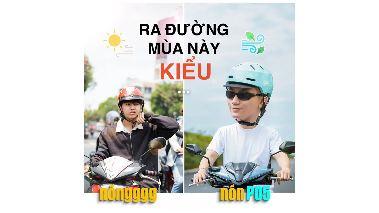Đội mũ bảo hiểm trong thời tiết oi bức tạo điều kiện cho vi khuẩn tích tụ