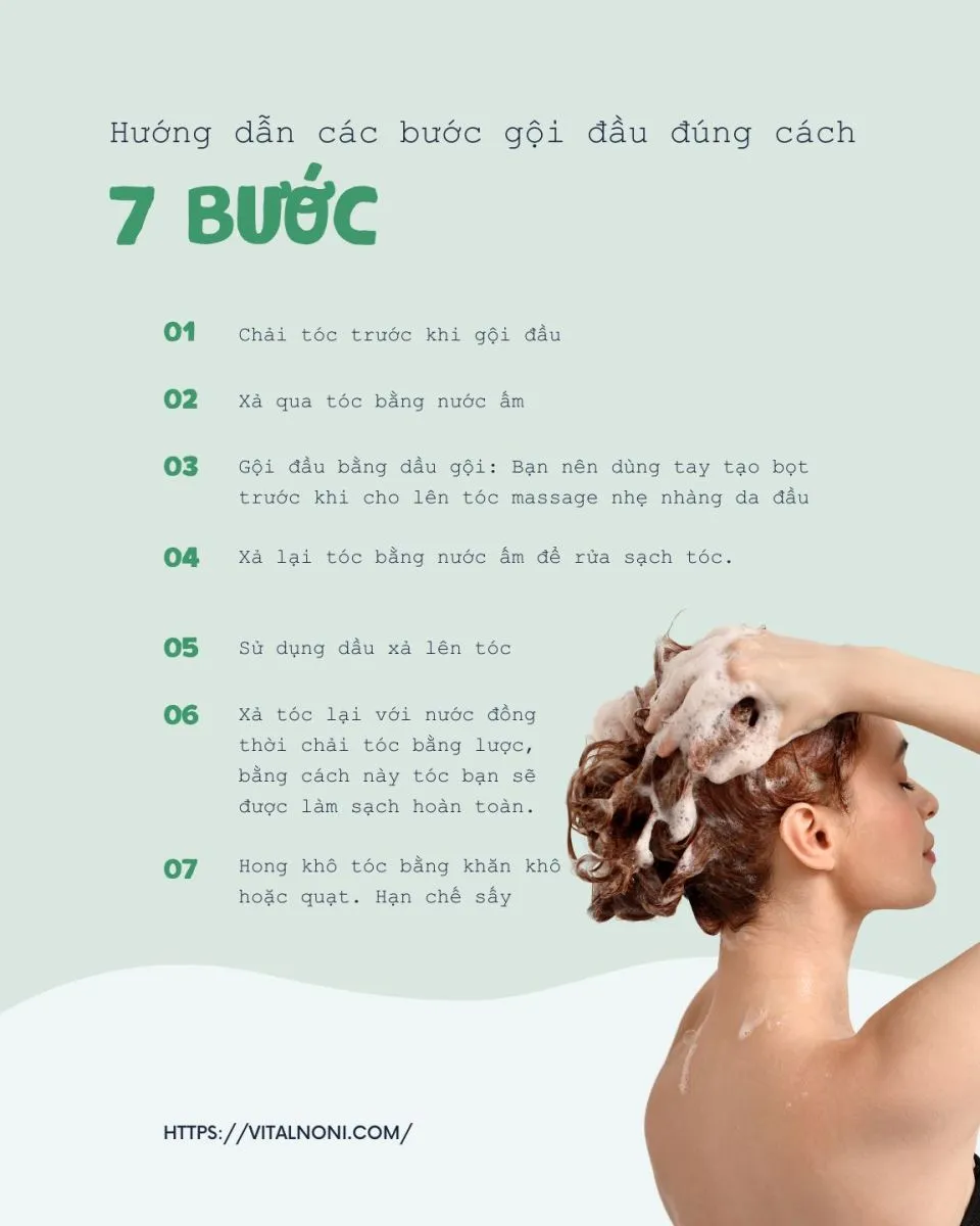 goi-dau-dung-cach Quy trình massage nhẹ nhàng giúp dưỡng chất thảo mộc thấm sâu vào nang tóc