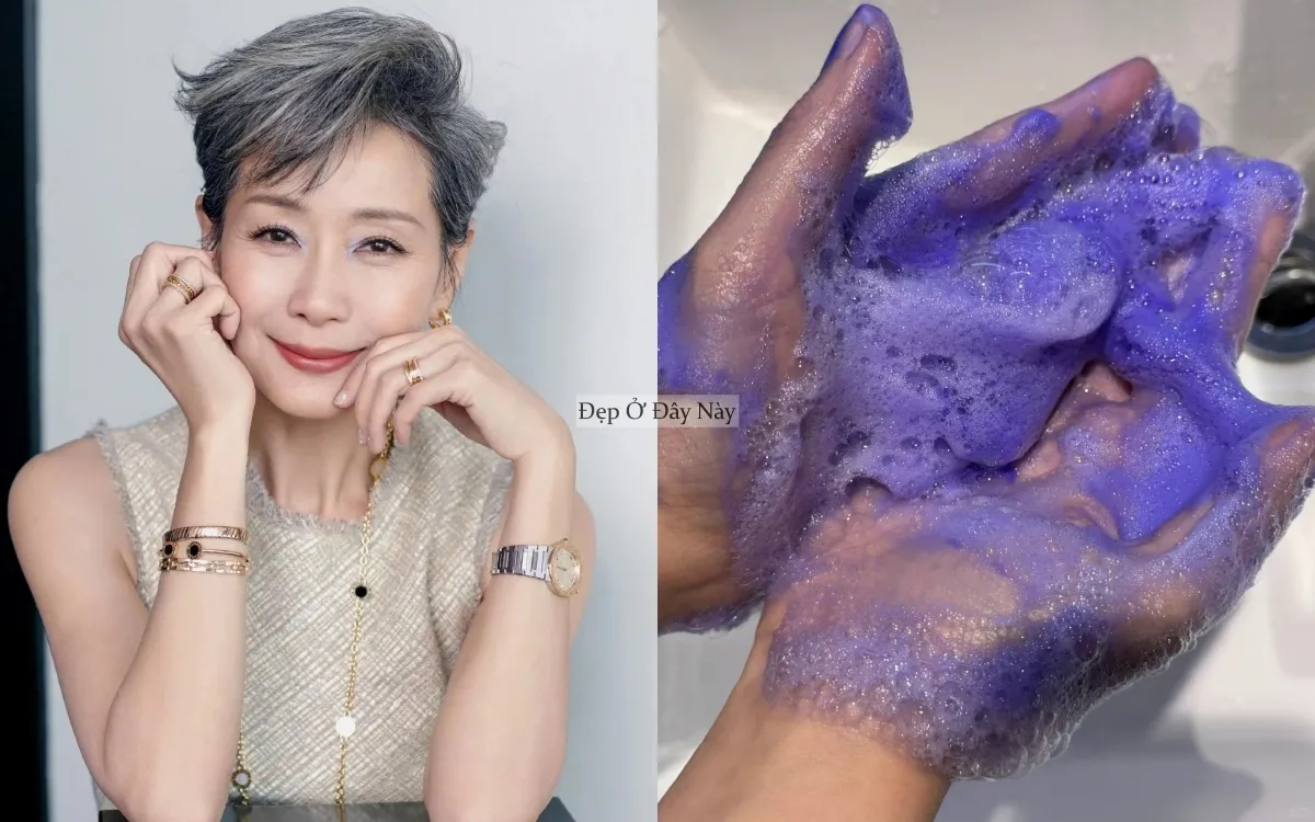 Dầu gội tím là giải pháp thiết yếu để duy trì tông màu lạnh cho tóc tẩy