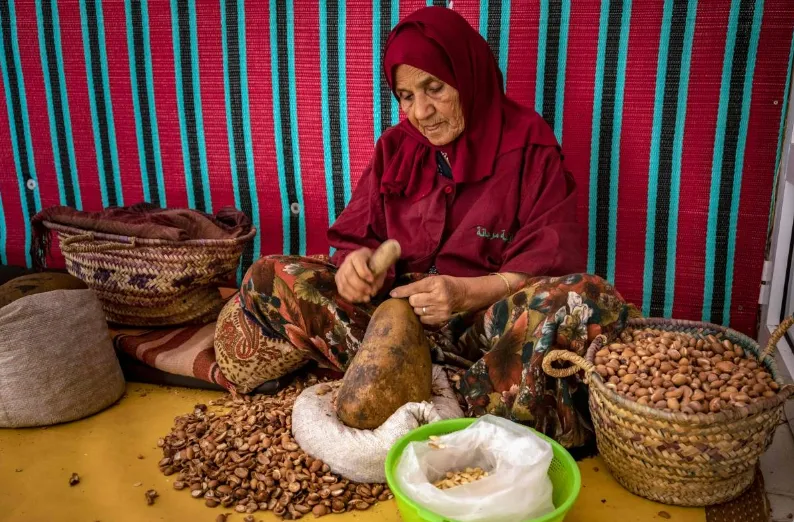 phu20nu Quy trình chiết xuất dầu Argan truyền thống tại Marốc