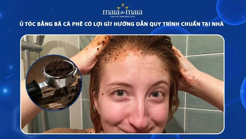 Massage da đầu với bã cà phê giúp kích thích tuần hoàn máu và loại bỏ tế bào chết