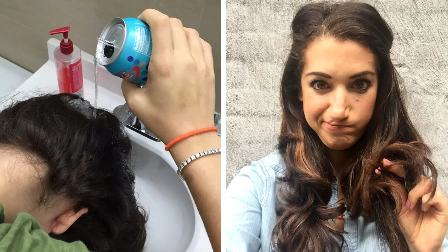 washing-hair-with-club-soda-today-151229-tease Cơ chế hóa học giúp nước ngọt loại bỏ hóa chất và khoáng chất có hại trên tóc