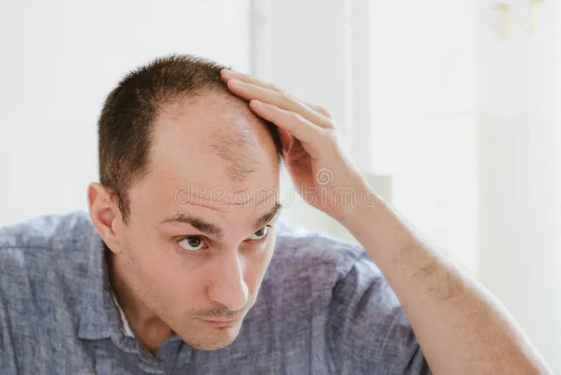 young-man-looking-mirror-worry-balding-male-pattern-hair-loss-problem-concept-caucasian-worried-baldness-alopecia-194115138 Rụng tóc là nỗi lo lắng chung của nhiều nam giới hiện nay